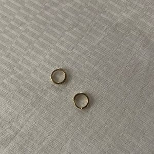 14k gold mini hoops
